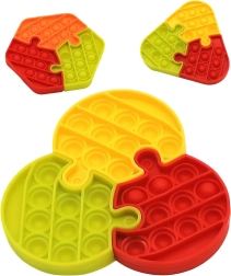 Pop It antistresa puzles ar 3 daļām, 14 cm – 1 gab.