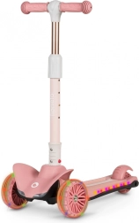Bērnu trīsriteņu skrejritenis ar LED LIONELO Timmy Pink Rose