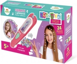 Mirdzoši matu dimanti ar aplikatoru un sprādzītēm