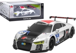 RC auto 1:24 sporta AUDI R8 LMS, baltā–melnā