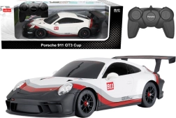 RC auto 1:18 RASTAR PORSCHE 911 GT3 balti–pelēks