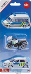 SIKU Czech police vehicles with motorcycle - 3 pcs