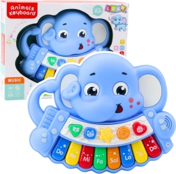 Interactive Little Piano Elephant Blue – Melodies, Scales, Animal Sounds