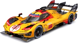 Metāla modelis Bburago 1:18 Ferrari 499P #83 dzeltens 24H Le Mans 2024
