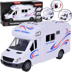 Balta karavāna ar gaismām un skaņām