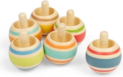 Koka vilciņš ar krāsainām svītrām