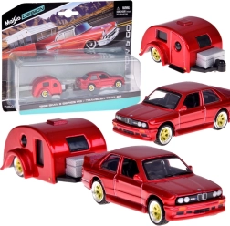 Maisto die-cast model BMW M3 (1988) with caravan 1:64