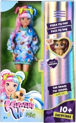 Leļļa Kawaii Hi Mia un sunītis Choco