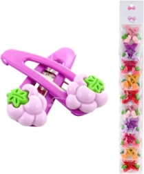 Matu sprādzes ar augļu motīvu, 2 gab.