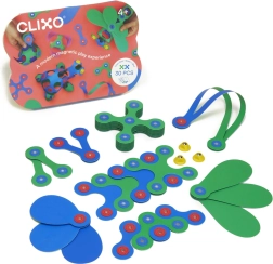 Clixo crew zilā un zaļā magnētiskā konstruktora komplekts 30 gab.