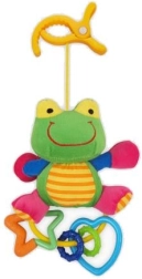 Plīša rotaļlieta ar grabulīti vardīte BABY MIX