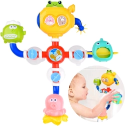 Izklaides vannas rotaļlieta ar ūdens dzirnavām un karuseli