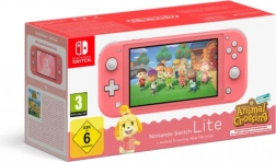 Nintendo Switch Lite koraļļu krāsā ar spēli Animal Crossing: New Horizons