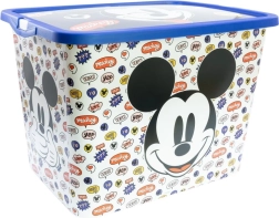 Praktiska plastmasas uzglabāšanas kaste 23 l Mickey Mouse ar vāku