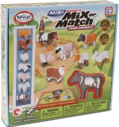 MalBlo Magnetic Mini – saimniecības dzīvnieki, magnētiskā konstruktora rotaļlieta bērniem