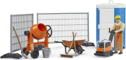 BRUDER construction set with cement mixer, figure and tools