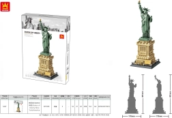 Ēkas konstruktoru komplekts “Brīvības statuja”, 1409 detaļas