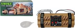 Interactive military bomb with smoke effect, light and sound