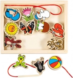 Detoa vēršanas rotaļlieta KRTEK – koka vēršanas komplekts