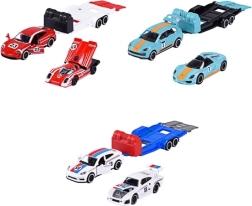Majorette Porsche with Trailer 1:64 – Set of Die-Cast Models