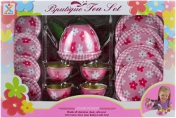 Metāla tējas komplekts ar ziediem bērniem