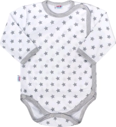 Baby full-snap bodysuit New Baby Classic II grey with stars