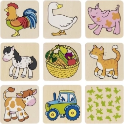 Wooden Memory Game Farm II