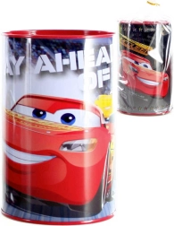 Bērnu metāla krājkasīte Cars 15 cm, apaļa – 1 gab.
