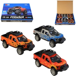 Metal car with reverse function - Set of 12 pcs