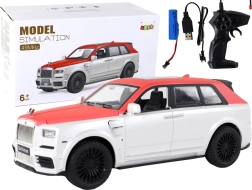 RC auto 1:20 balti–sarkans ar tālvadību