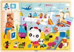 DJECO koka puzle lidosta, 35 gabaliņu