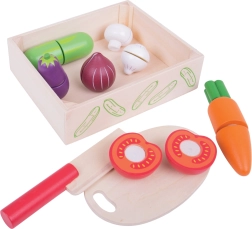 Griežami dārzeņi kastītē BIGJIGS TOYS