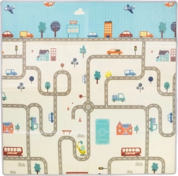 Chipolino bērnu rotaļu paklājiņš Pilsēta 142 × 142 cm