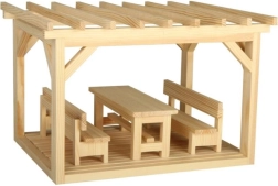 Mini wooden pergola model kit