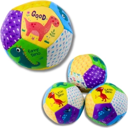 Mīksto bumbiņu komplekts dinozauri 9 cm 3 gab.