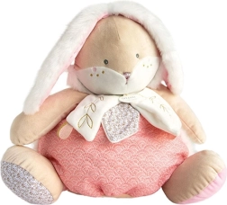 Doudou rozā zaķītis ar uzglabāšanas vietu pidžamai 38 cm