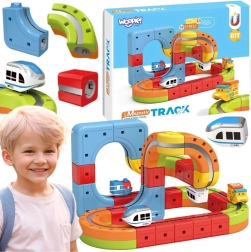 Magnētiskais konstruktors ar elektrisko vilcieniņu WOOPIE Magic Cube Train, 32 detaļas