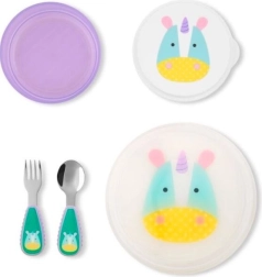 Skip Hop Zoo ēdienreizes komplekts 5 gab. vienradzis bērniem no 12 mēnešiem