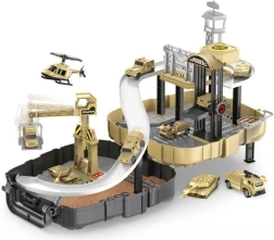 Militārā stacija ar 2 mašīnītēm mugursomā