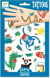 Pagaidu tetovējumi ar džungļu dzīvnieku motīviem – DJECO