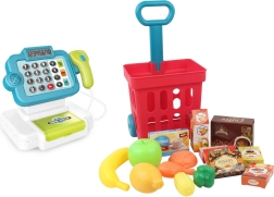 Kase ar iepirkumu ratiņiem ar gaismas un skaņas efektiem