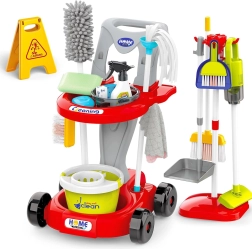 Woopie bērnu uzkopšanas rati 3in1 XXL, 29 detaļas – sarkans