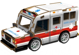 3D Wooden Puzzle Ambulance