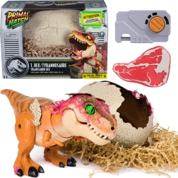 Interaktīvs dinozaurs T‑Rex no šķīstošās olas JURASSIC WORLD PRIMAL HATCH