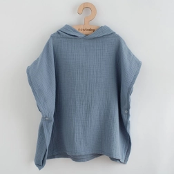Children's muslin poncho New Baby Feeling blue 50 cm S