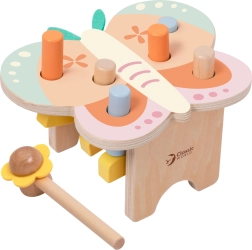 Koka galdiņš ar krītiņiem CLASSIC WORLD Montessori Tauriņš