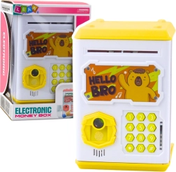 Elektroniskais seifs bērniem dzeltens ar kapibaru