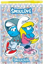 Piezīmju bloks Smurfi ar pildspalvu, spirālveida ar rindām un tukšs, 15 × 22 cm