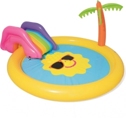 Bestway bērnu piepūšams ūdens rotaļu laukums ar slidkalniņu 237 × 201 × 104 cm