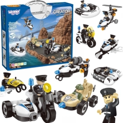 Woopie Construction Set Police Vehicles 8-in-1 STEAM